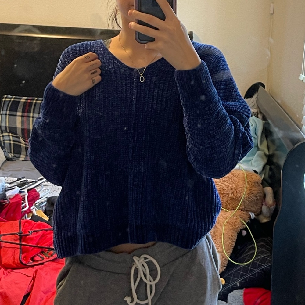 Dark Blue Sweater.